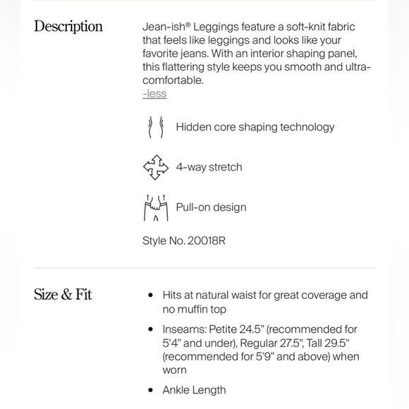 SPANX Ankle Leggings Pants Dark Blue Wash Women Size L - Picture 16 of 17